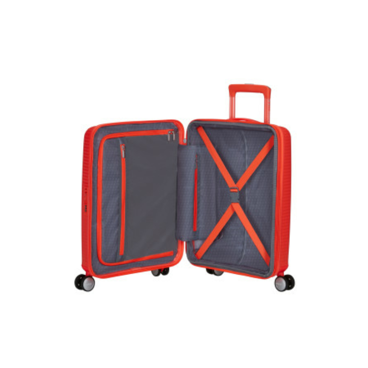 American Tourister Soundbox 55 Bőrönd Neon Orange