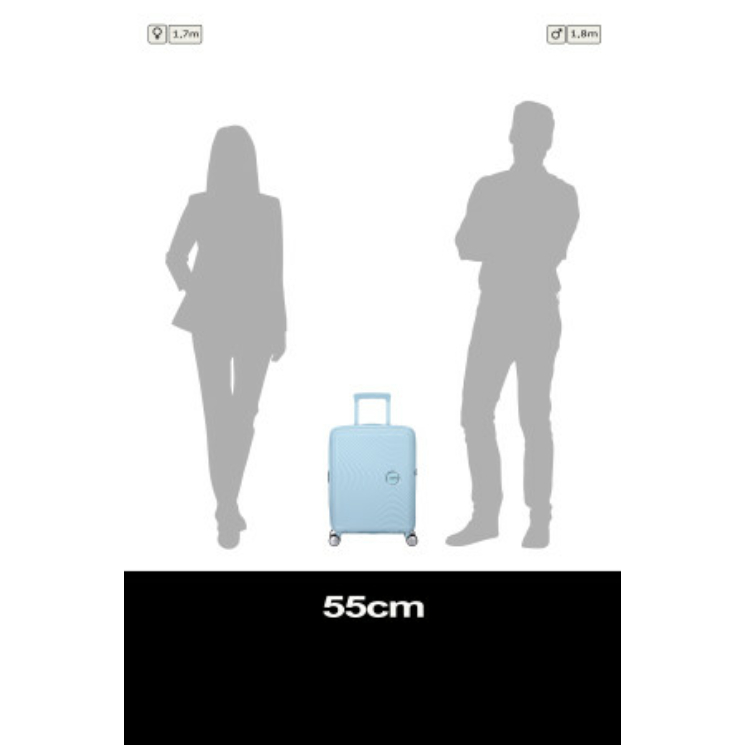 American Tourister Soundbox 55 Bőrönd Pastel Blue