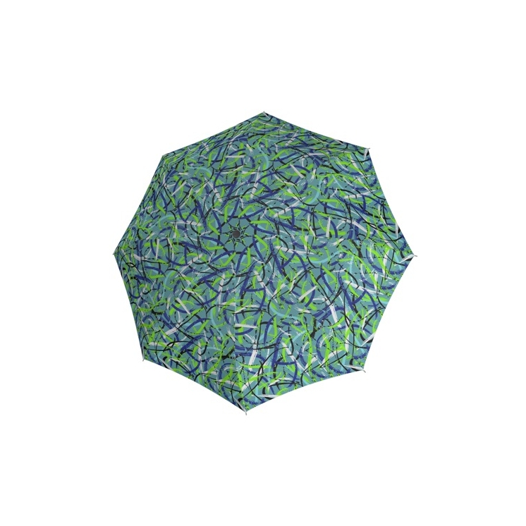 Dámsky dáždnik Derby Hit Mini Moving Lines Blue s ručným otváraním D-70065PML01
