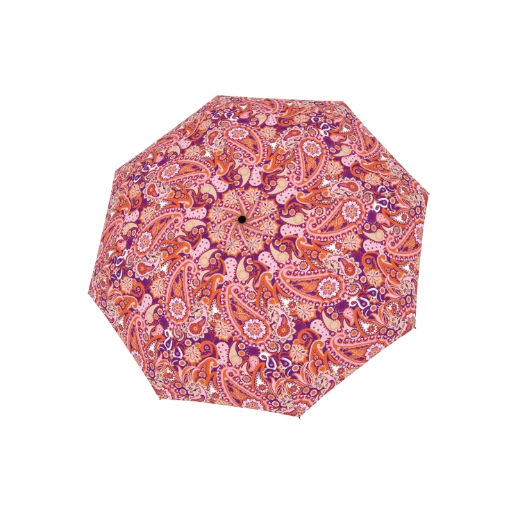 Doppler Fiber Magic Paisley Berry automatický dáždnik pre ženy D-7441465PA01