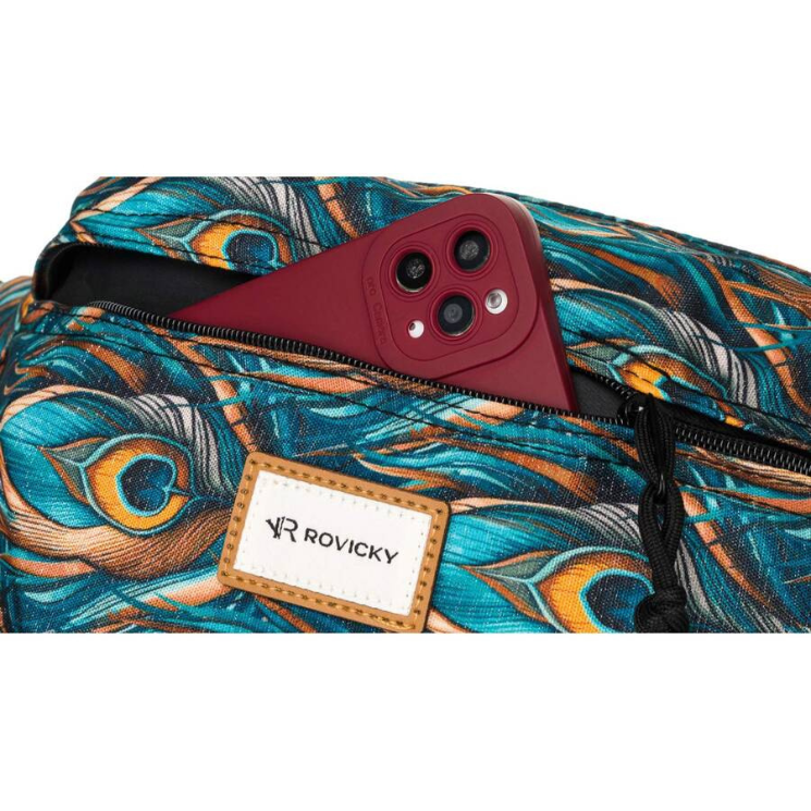 Priestranná dámska taška Fanny Pack s módnym vzorom