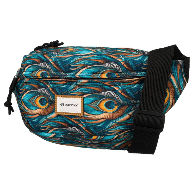 Priestranná dámska taška Fanny Pack s módnym vzorom