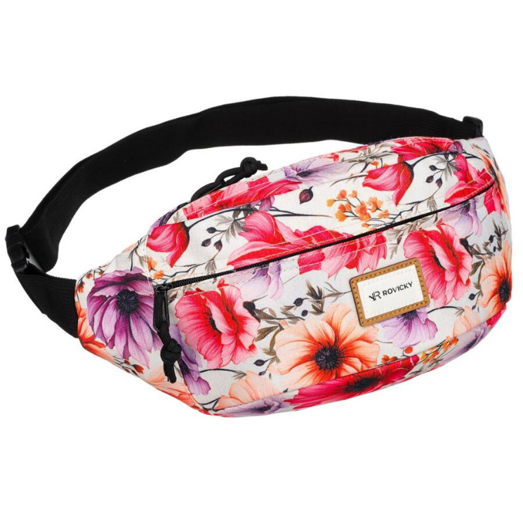 Priestranná dámska taška Fanny Pack s módnym vzorom