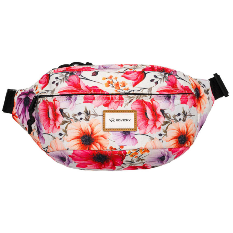 Priestranná dámska taška Fanny Pack s módnym vzorom