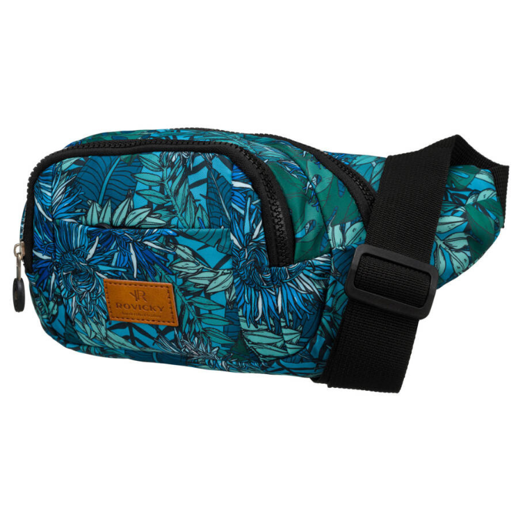 Priestranná dámska taška Fanny Pack s módnym vzorom