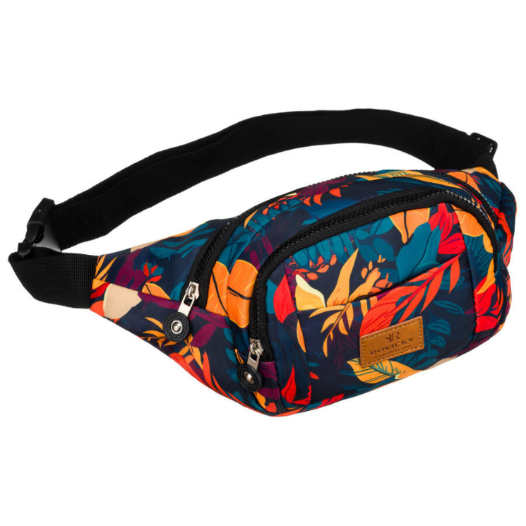 Priestranná dámska taška Fanny Pack s módnym vzorom