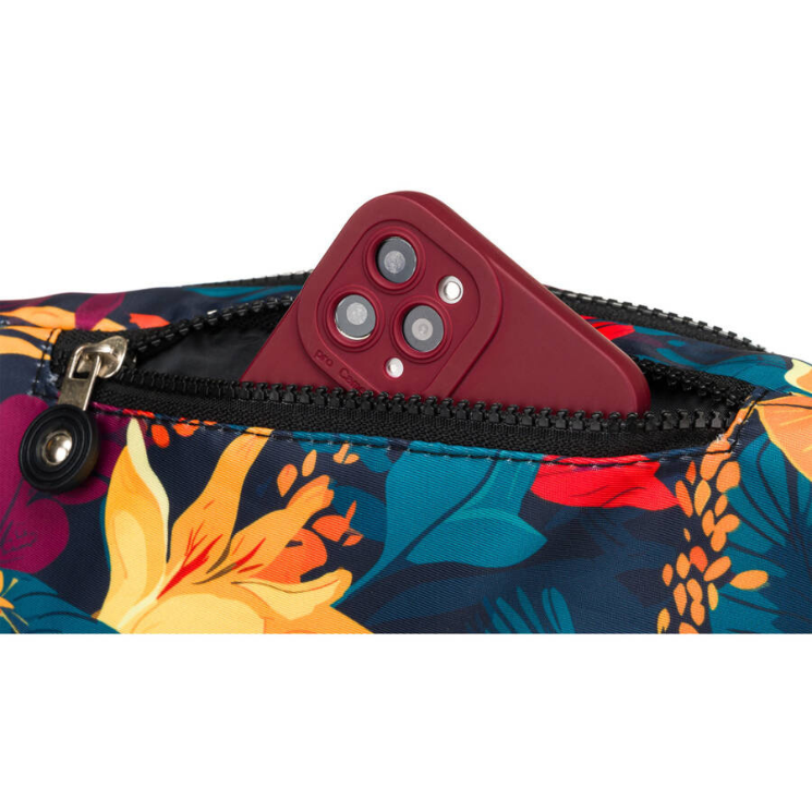 Priestranná dámska taška Fanny Pack s módnym vzorom