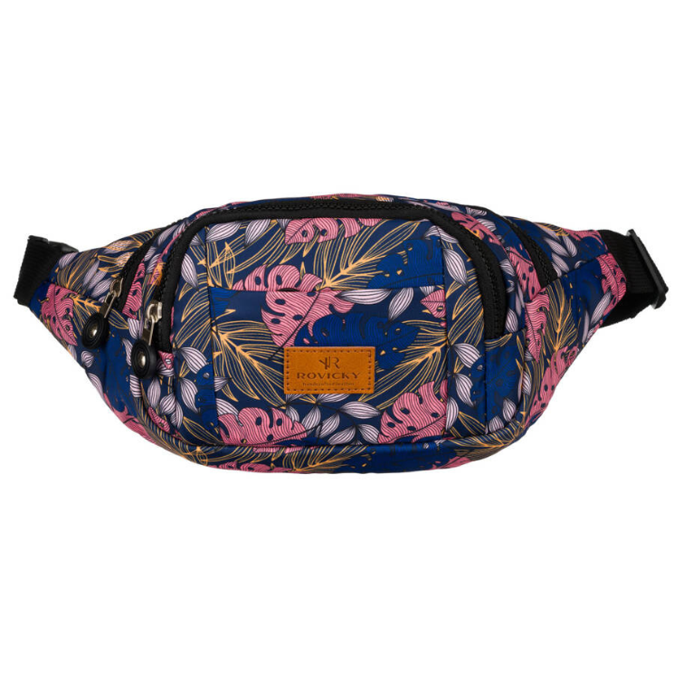 Priestranná dámska taška Fanny Pack s módnym vzorom