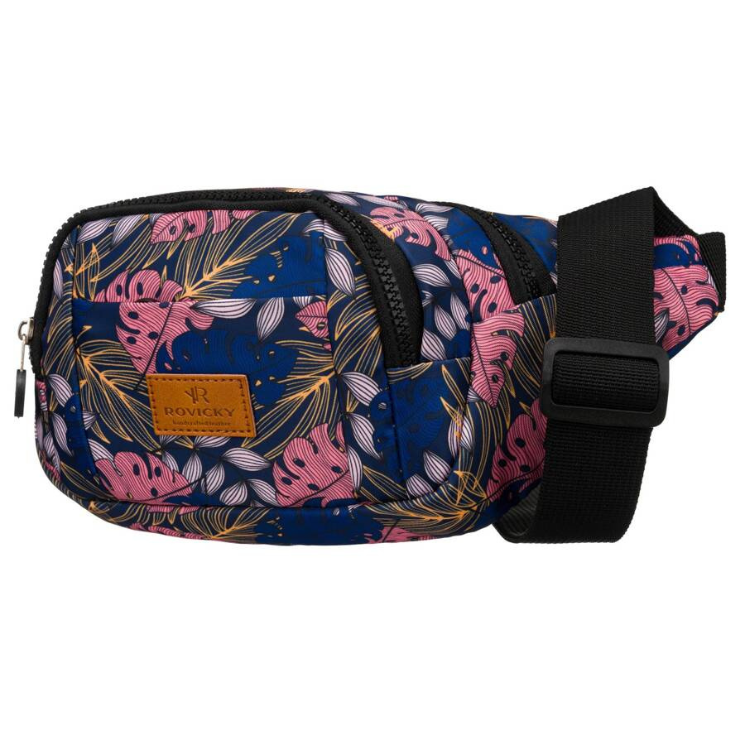 Priestranná dámska taška Fanny Pack s módnym vzorom