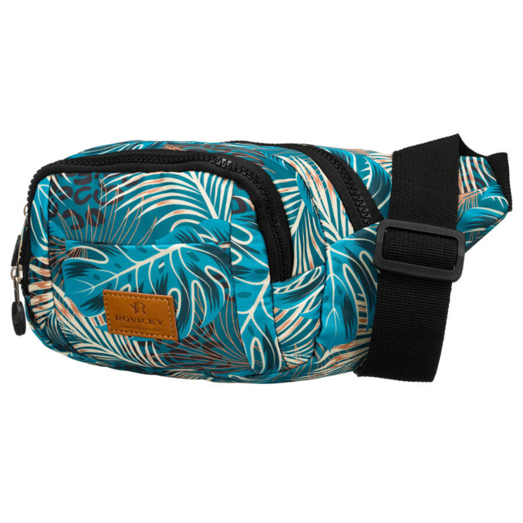 Priestranná dámska taška Fanny Pack s módnym vzorom