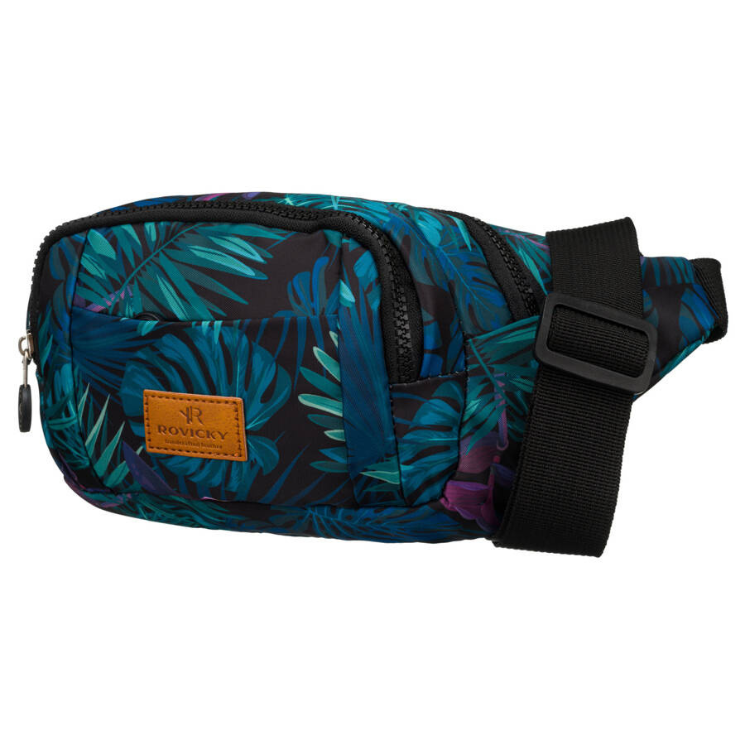 Priestranná dámska taška Fanny Pack s módnym vzorom