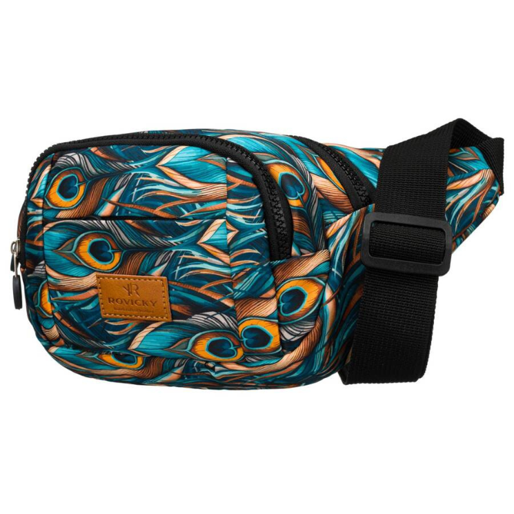 Priestranná dámska taška Fanny Pack s módnym vzorom
