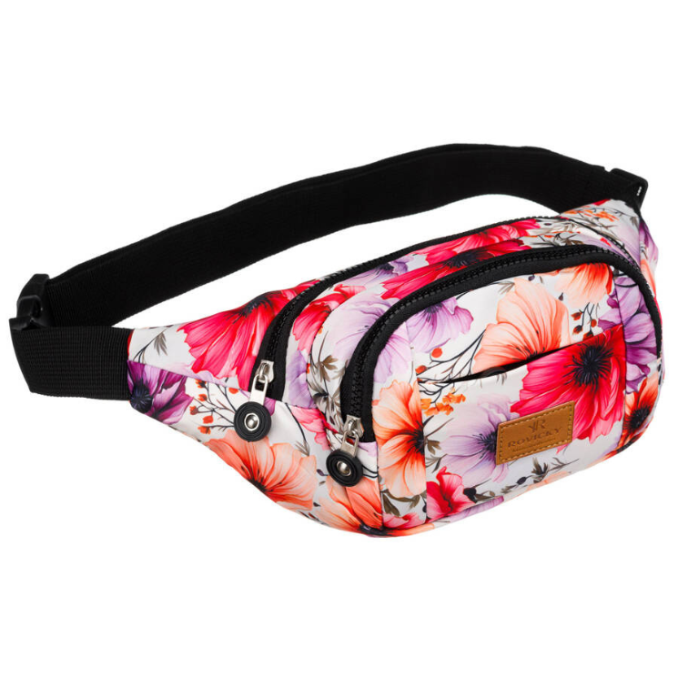 Priestranná dámska taška Fanny Pack s módnym vzorom