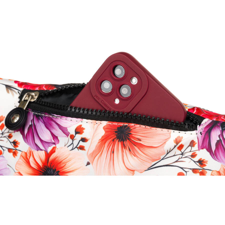 Priestranná dámska taška Fanny Pack s módnym vzorom