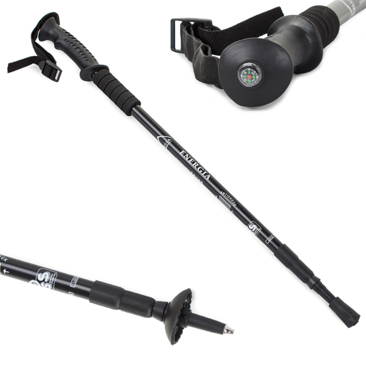 2 polstrované čierne palice - nordic walking
