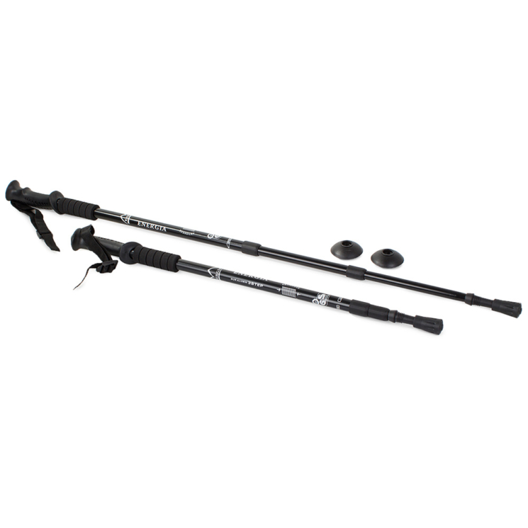 2 polstrované čierne palice - nordic walking