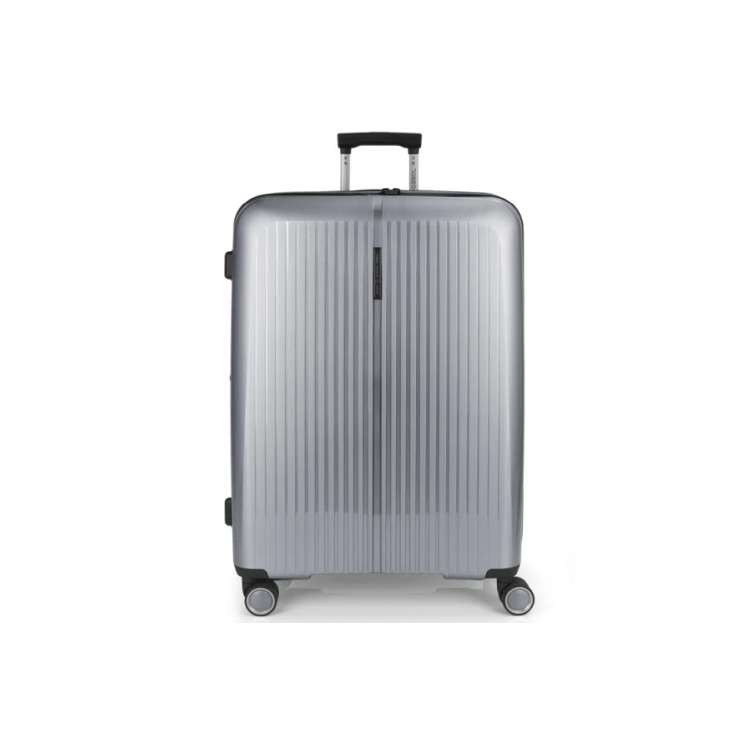 Rozťahovací kufor Gabol Brooklyn na 4 kolieskach v striebornej farbe 75 cm GA-1239L
