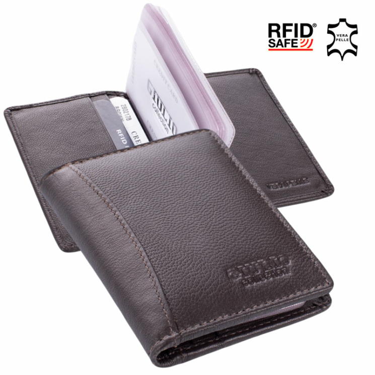 GIULIO COLLECTION puzdro na karty z pravej kože so systémom RFID