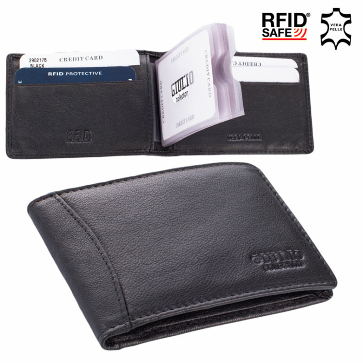GIULIO COLLECTION puzdro na karty z pravej kože so systémom RFID