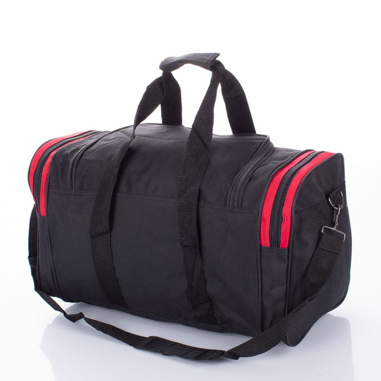 Cestovná taška v čiernej a červenej farbe 55 cm 