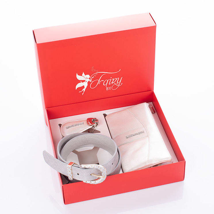 Fairy Crystal kameň peňaženka opasok prívesok na kľúče darčeková sada