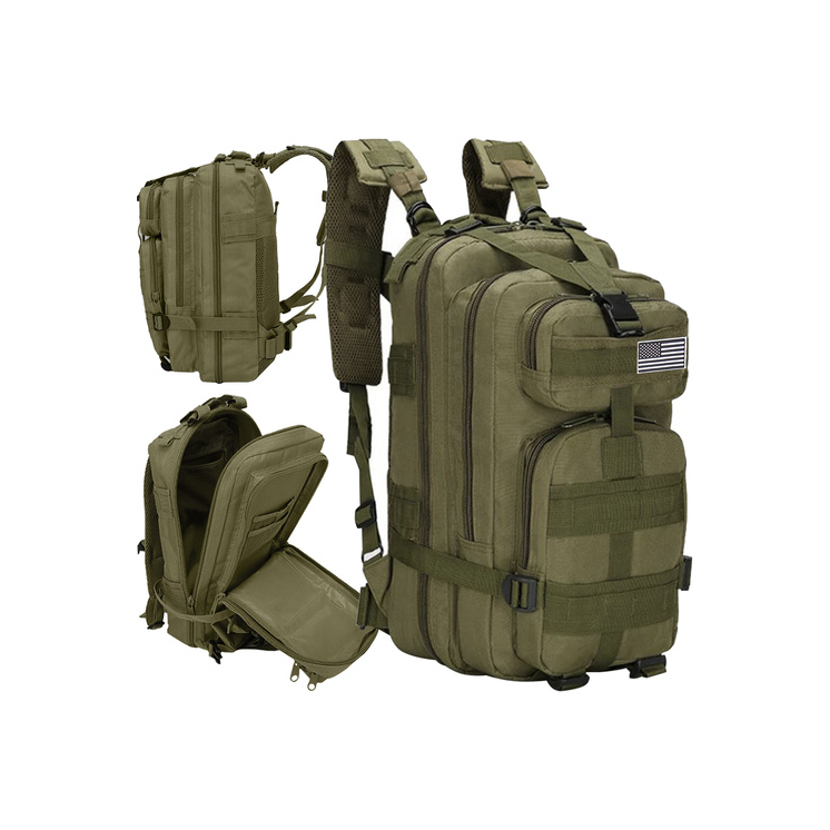 Vojenský turistický batoh v zelenej farbe 35L