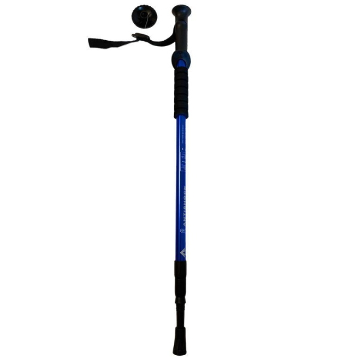2 polstrované modré turistické palice - nordic walking