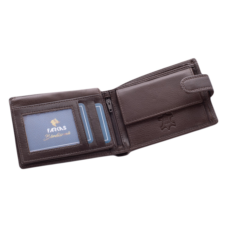 Pánska kožená peňaženka hnedá s ochranou RFID 301 Brown