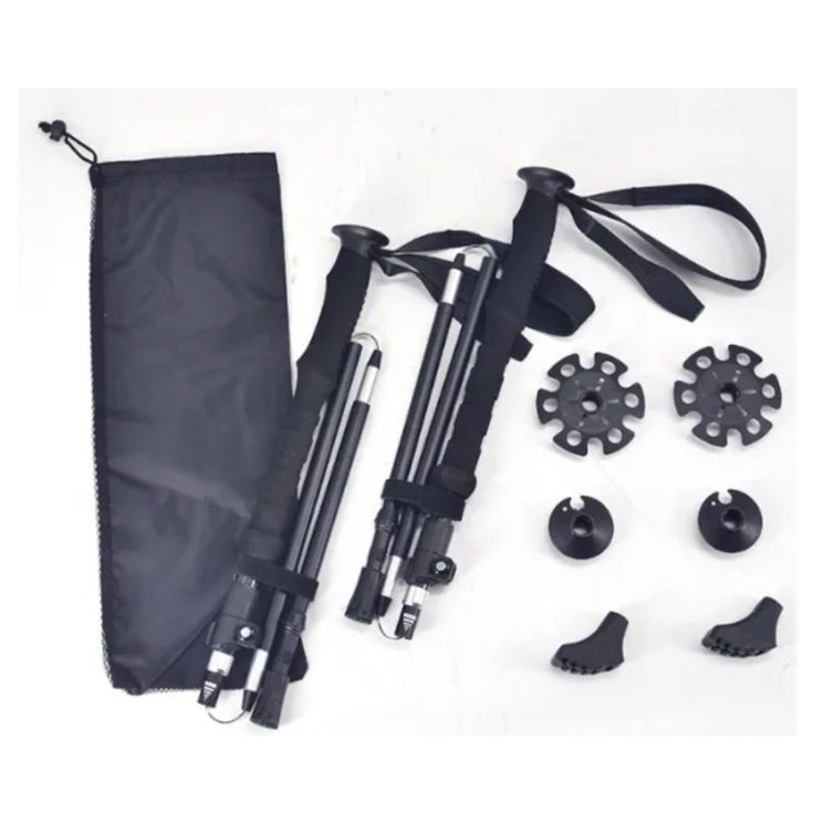 2 polstrované čierne palice - nordic walking