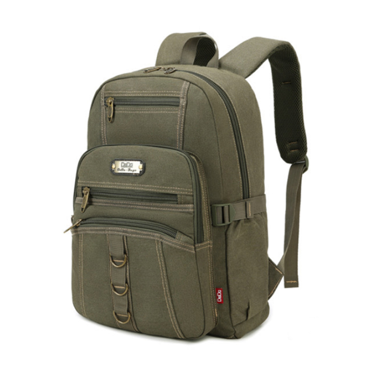Outdoorový batoh z ultra pevného plátna v khaki farbe