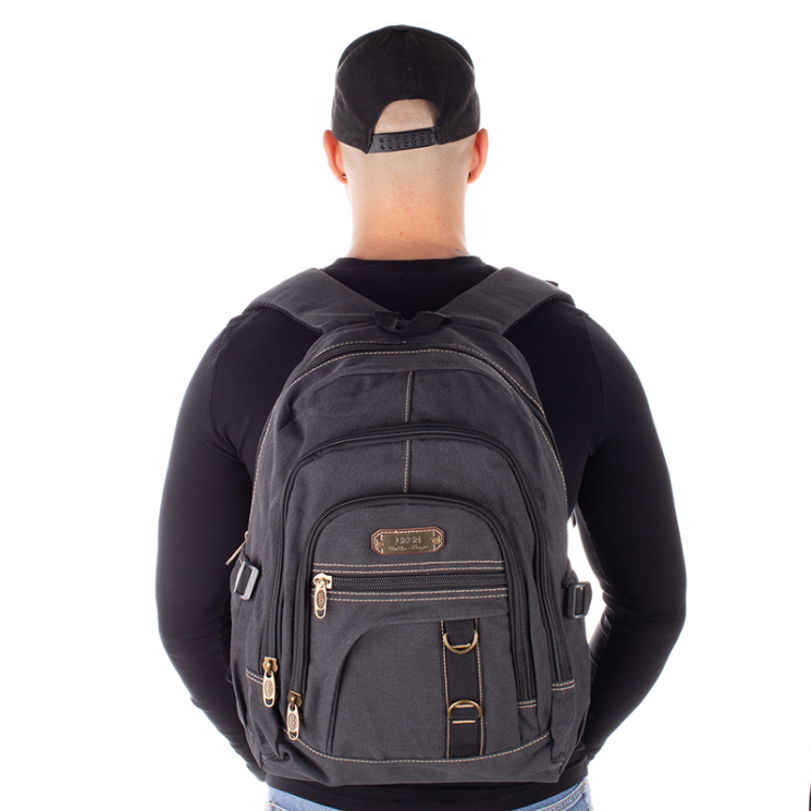 Outdoorový batoh z ultra pevného plátna v khaki farbe