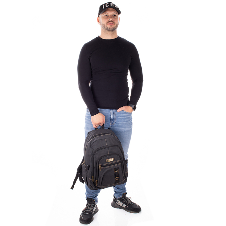 Outdoorový batoh z ultra pevného plátna v khaki farbe