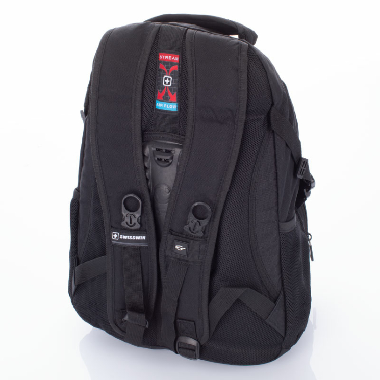 Batoh na notebook Swisswin čierny s ventilačným systémom AIR FLOW