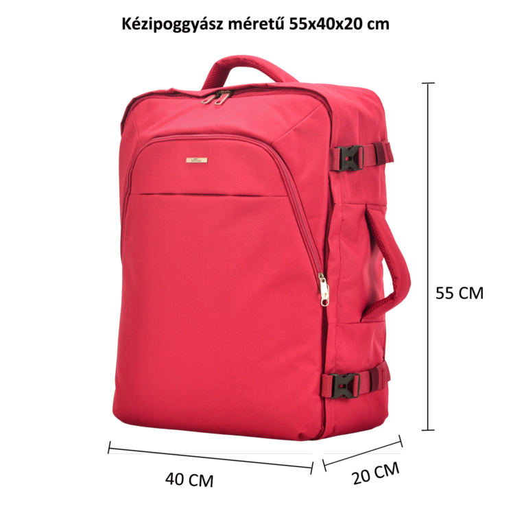  Bontour kézipoggyáz méretű hátizsák 55x40x20 Ryanair elsőbbségi méret
