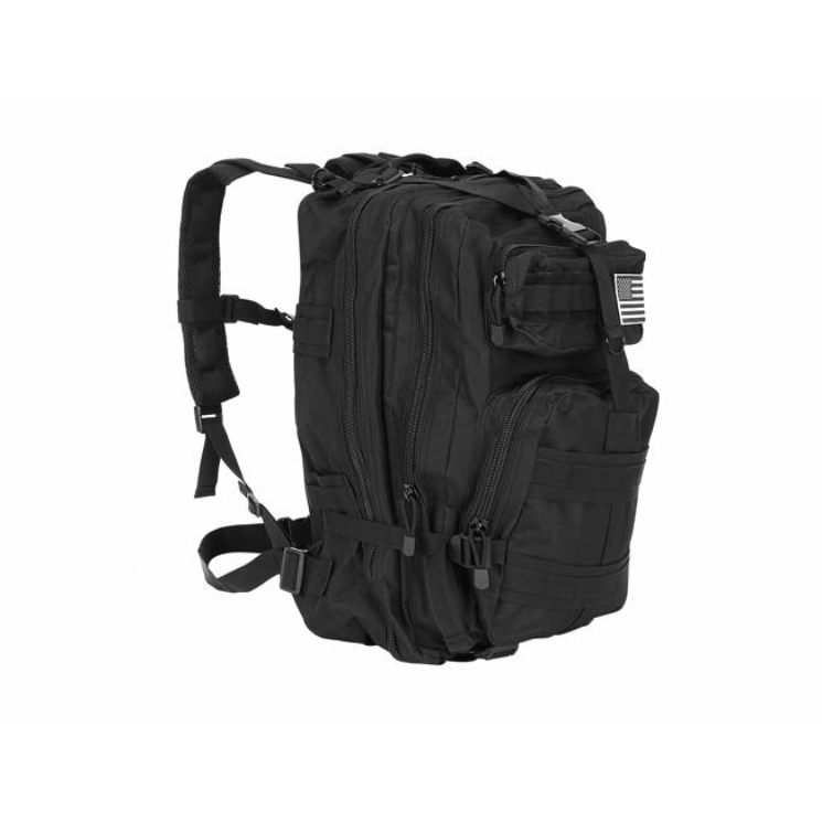 Veľký vojenský batoh v čiernej farbe 38L