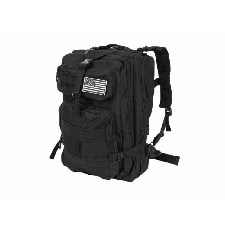 Veľký vojenský batoh v čiernej farbe 38L