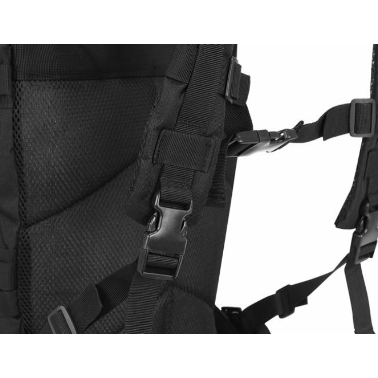 Veľký vojenský batoh v čiernej farbe 38L