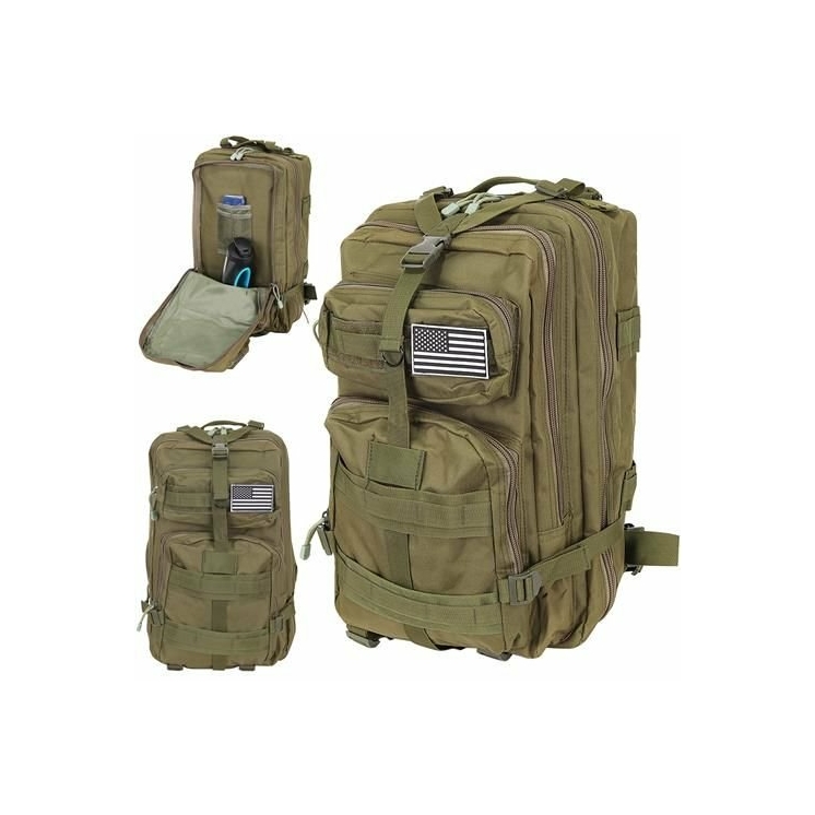 Vojenský turistický batoh v zelenej farbe 35L