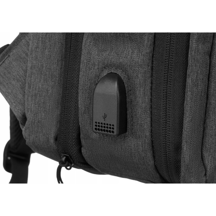 Odolný batoh na notebook Peterson s konektorom USB / rozšíriteľný