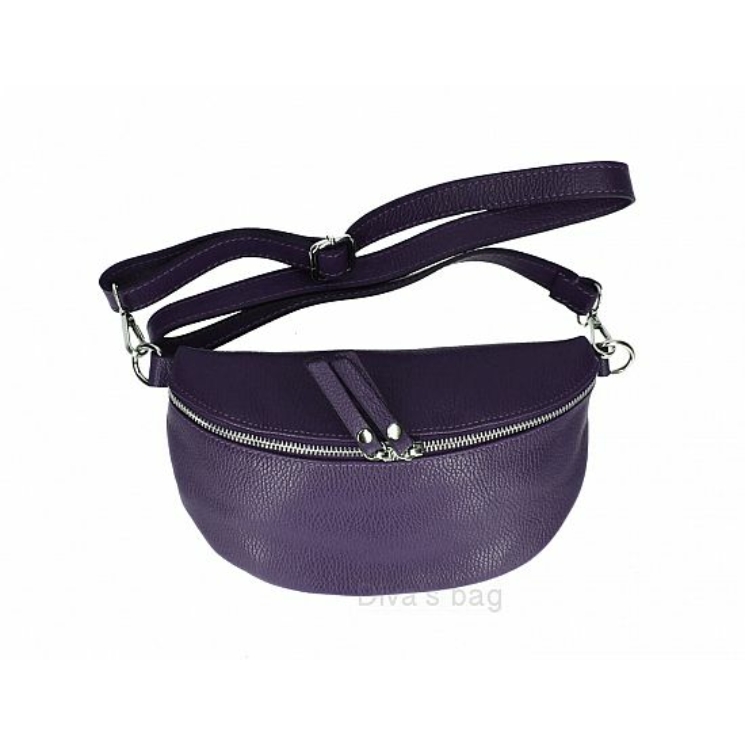 Taška cez rameno z pravej kože TR259 Purple