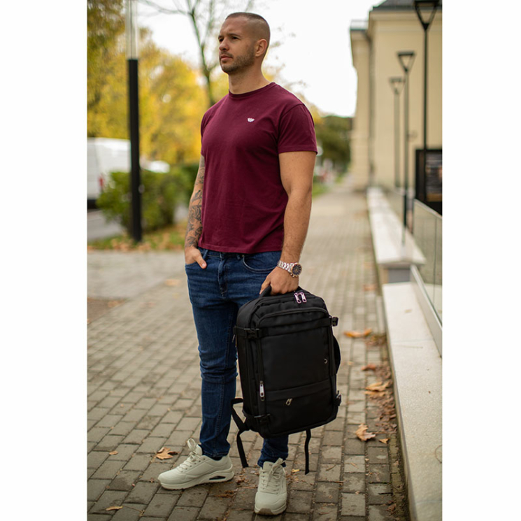 3 funkcie Vodotesný cestovný batoh Black