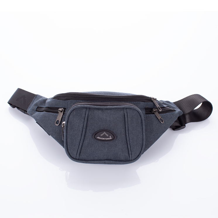 Taška na opasok AdventureR s 3 vreckami v modrej farbe 