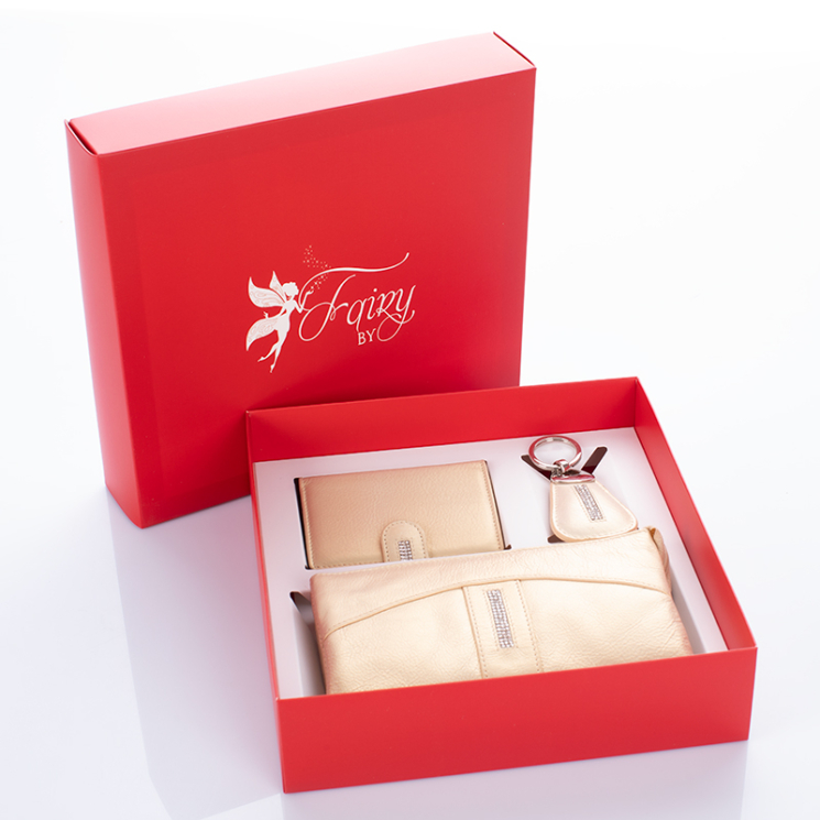 Fairy Crystal kameň peňaženka držiteľ karty držiteľ kľúčov darčeková sada