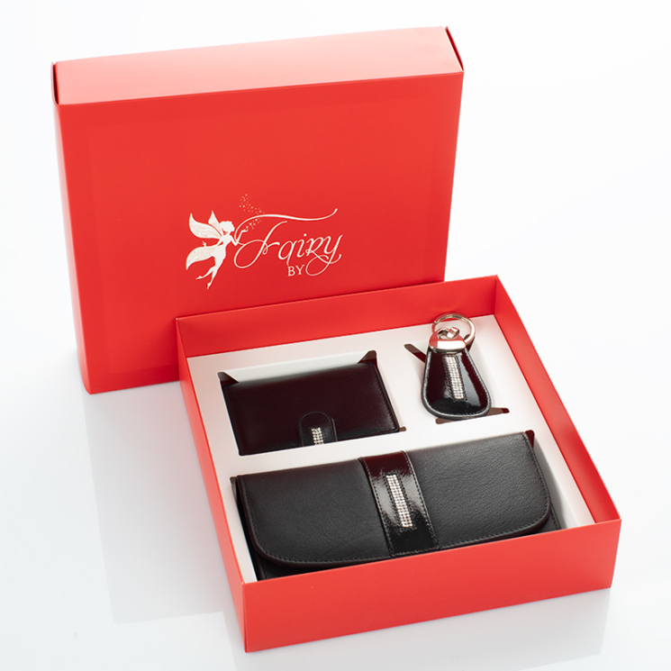 Fairy Crystal kameň peňaženka držiteľ karty držiteľ kľúčov darčeková sada