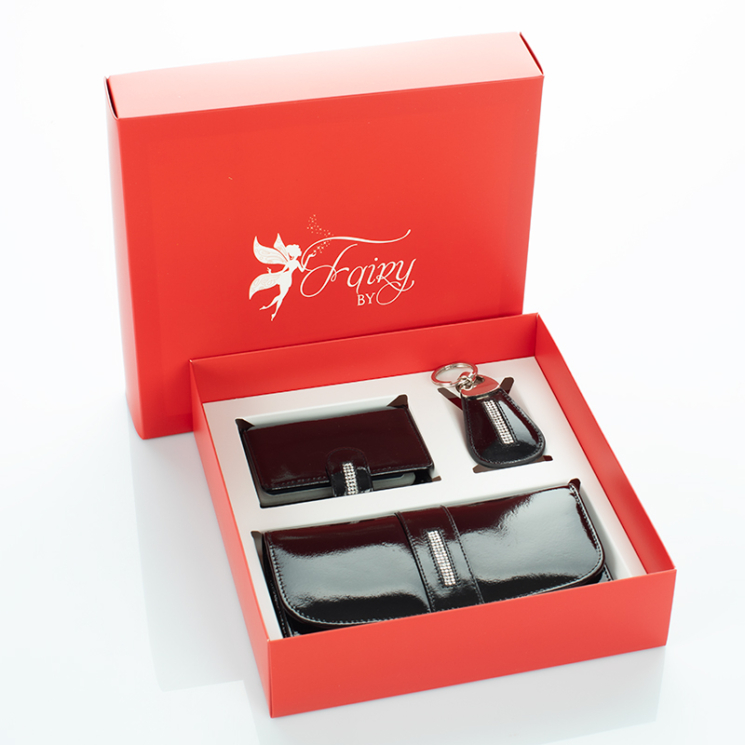 Fairy Crystal kameň peňaženka držiteľ karty držiteľ kľúčov darčeková sada