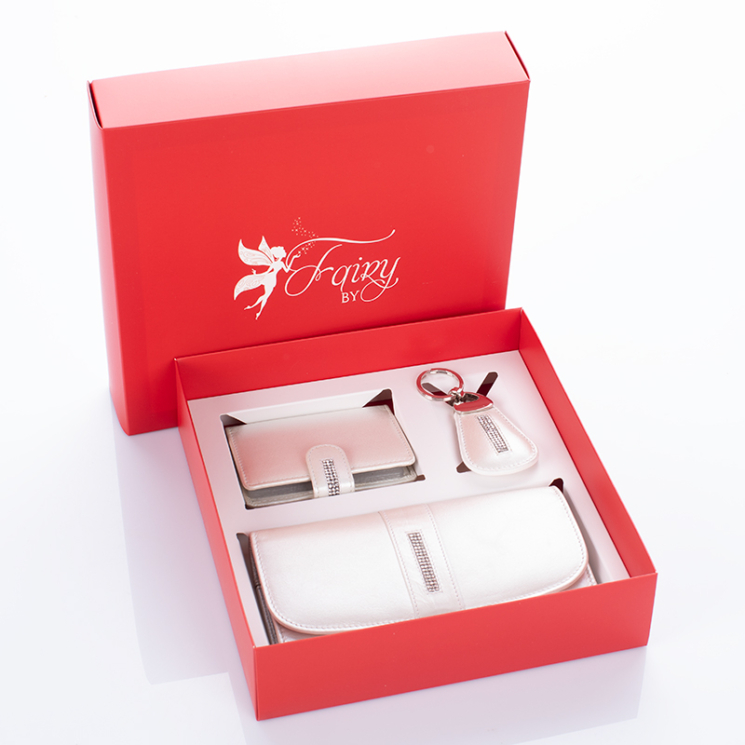 Fairy Crystal kameň peňaženka držiteľ karty držiteľ kľúčov darčeková sada