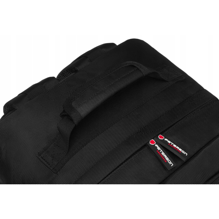 Peterson 3-funkčný cestovný batoh, WizzAir, veľkosť 40x30x20cm, čierno-červená farba / rozšíriteľný / USB