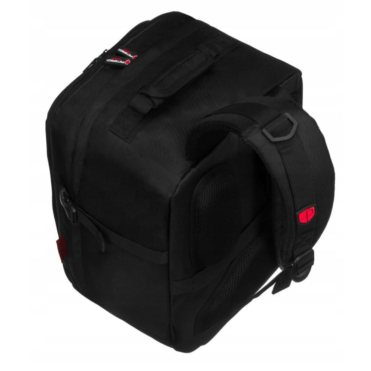 Peterson 3-funkčný cestovný batoh, WizzAir veľkosť 40x30x20cm, čierno-červená farba / USB konektor