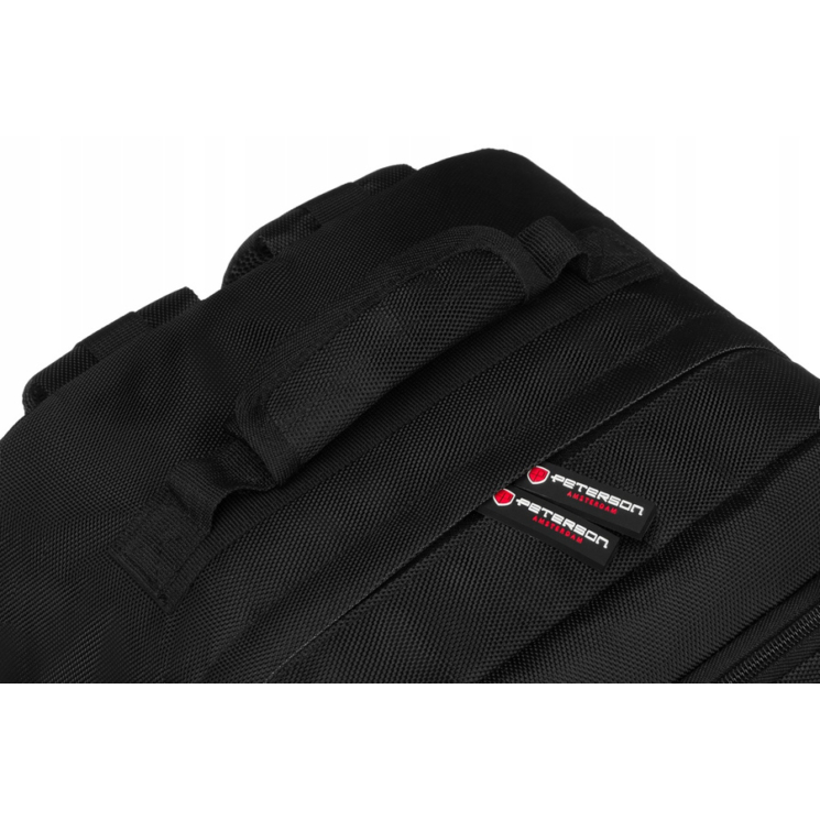 Peterson 3-funkčný cestovný batoh, WizzAir veľkosť 40x30x20cm, čierno-červená farba / USB konektor