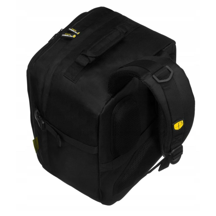 Peterson 3-funkčný cestovný batoh, WizzAir, veľkosť 40x30x20cm, čierna farba / rozšíriteľný / zástrčka USB